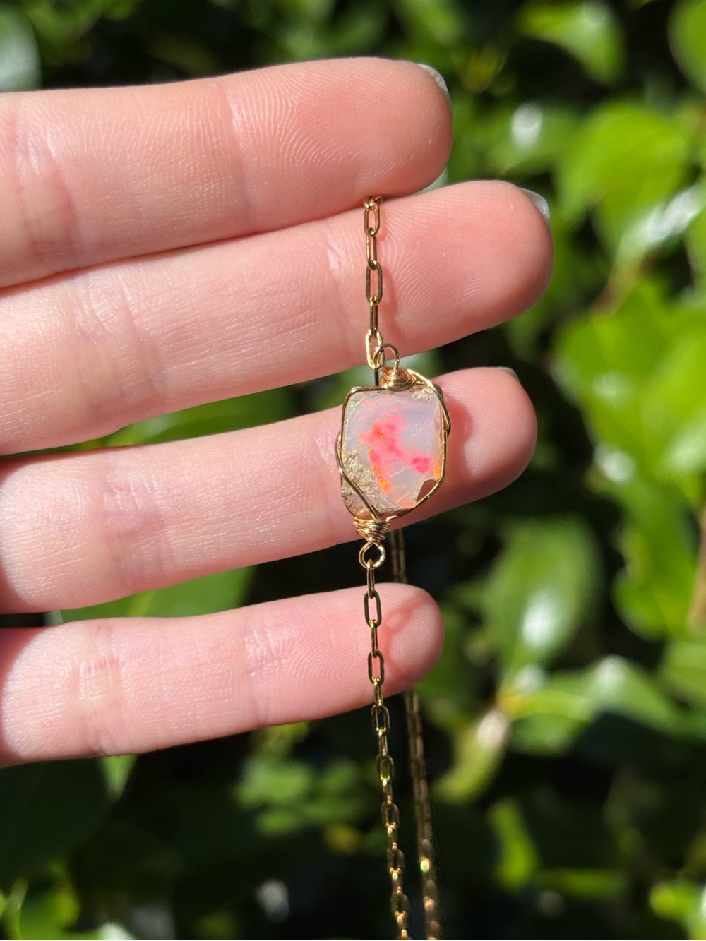 Opal built in necklace